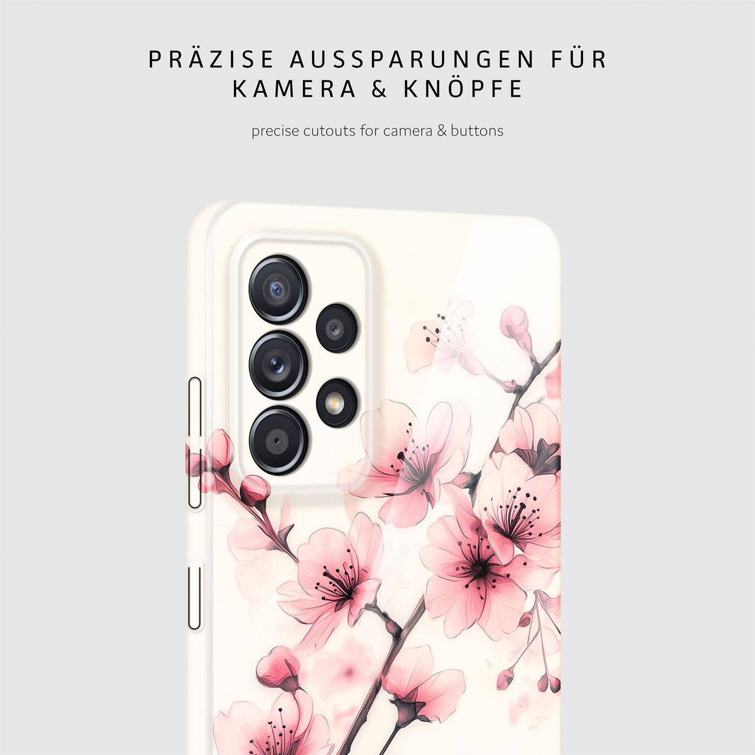 ONEFLOW Flower Cover Samsung Galaxy A52s 5G Hülle mit Blumen Design – Produktbild 7