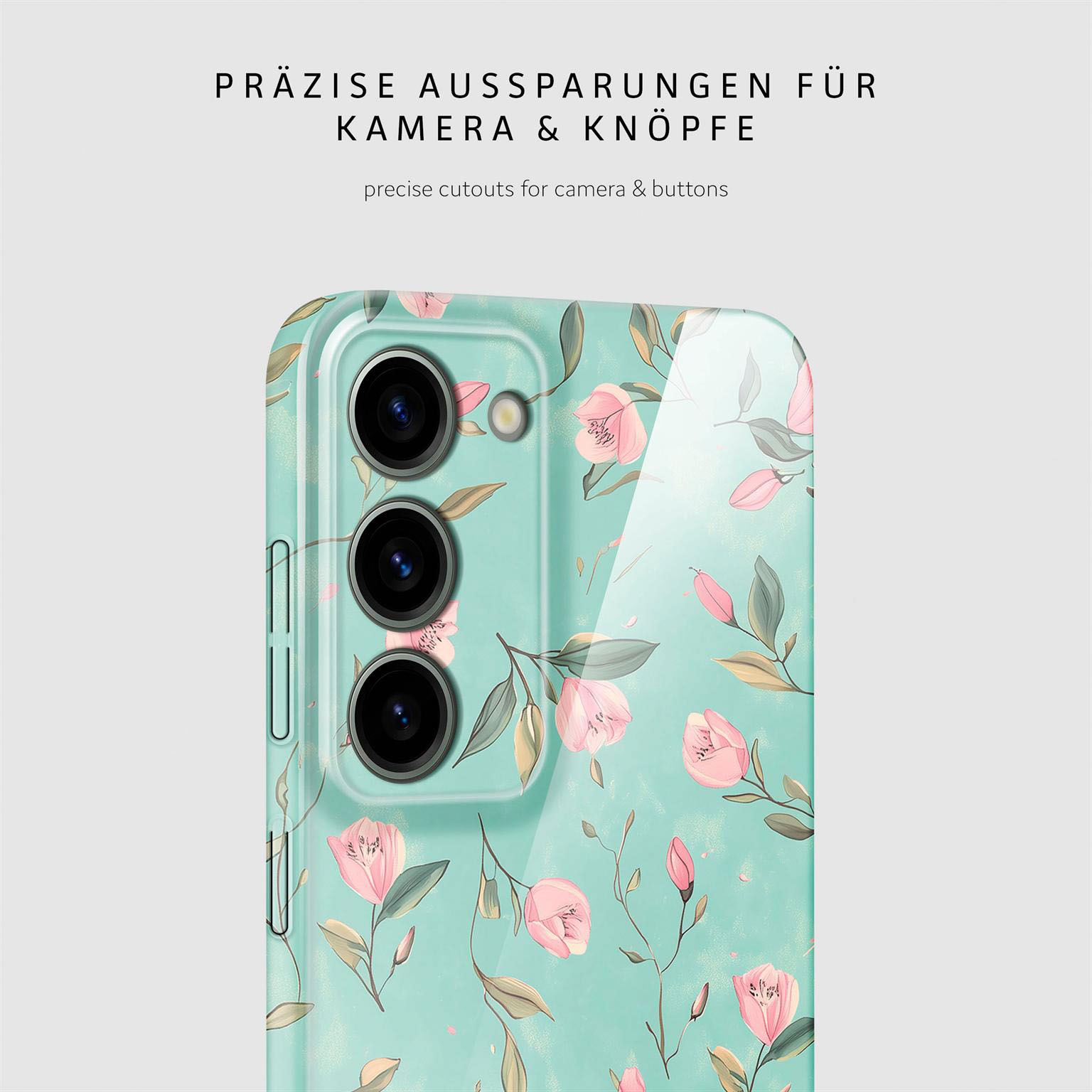 ONEFLOW Flower Cover Samsung Galaxy S23 Hülle mit Blumen Design – Produktbild 7