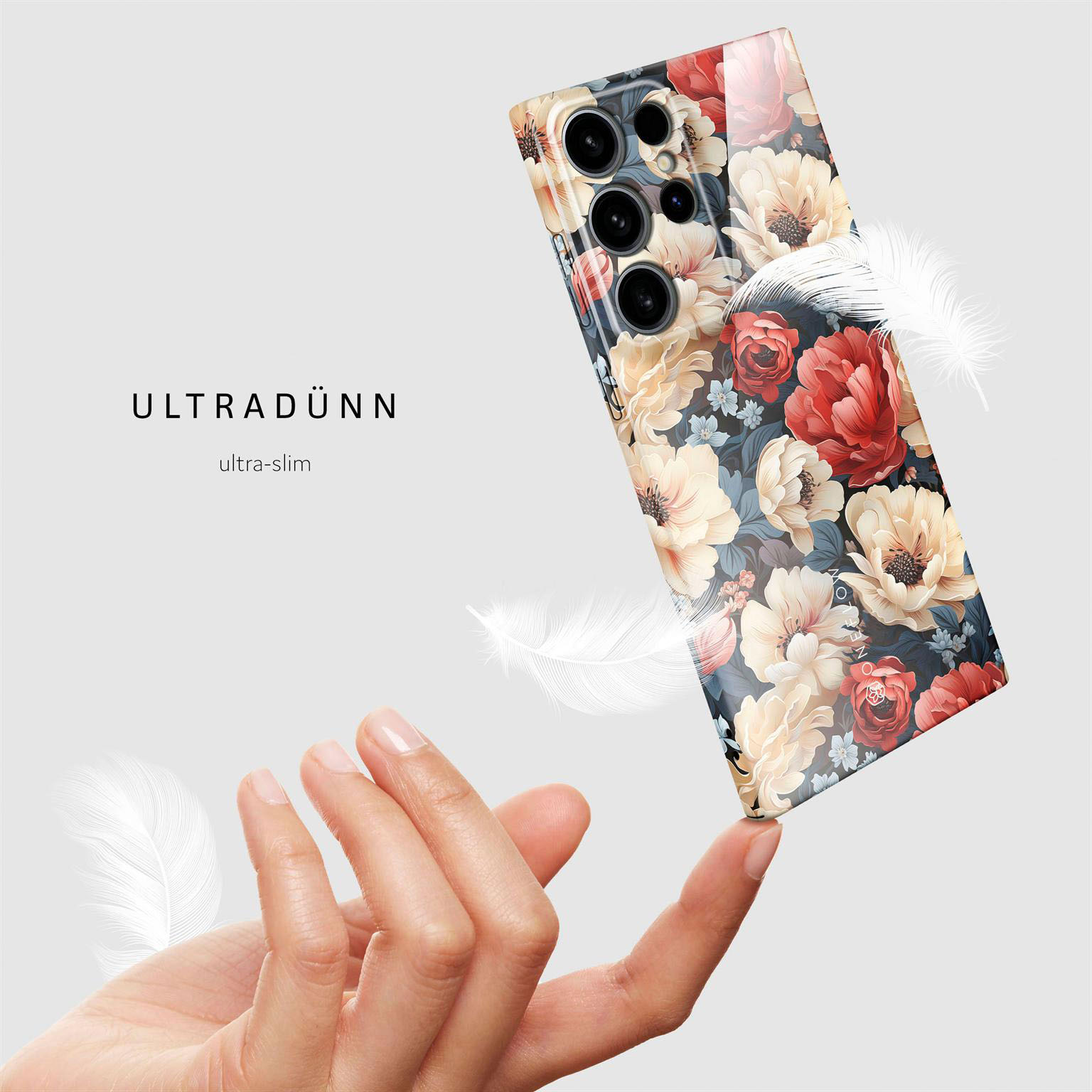 ONEFLOW Flower Cover Samsung Galaxy S24 Ultra Hülle mit Blumen Design – Produktbild 5