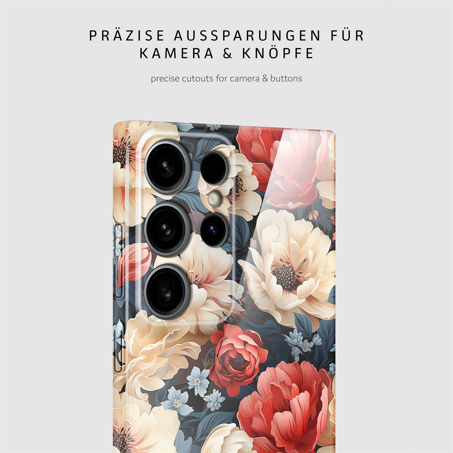ONEFLOW Flower Cover Samsung Galaxy S24 Ultra Hülle mit Blumen Design – Produktbild 7