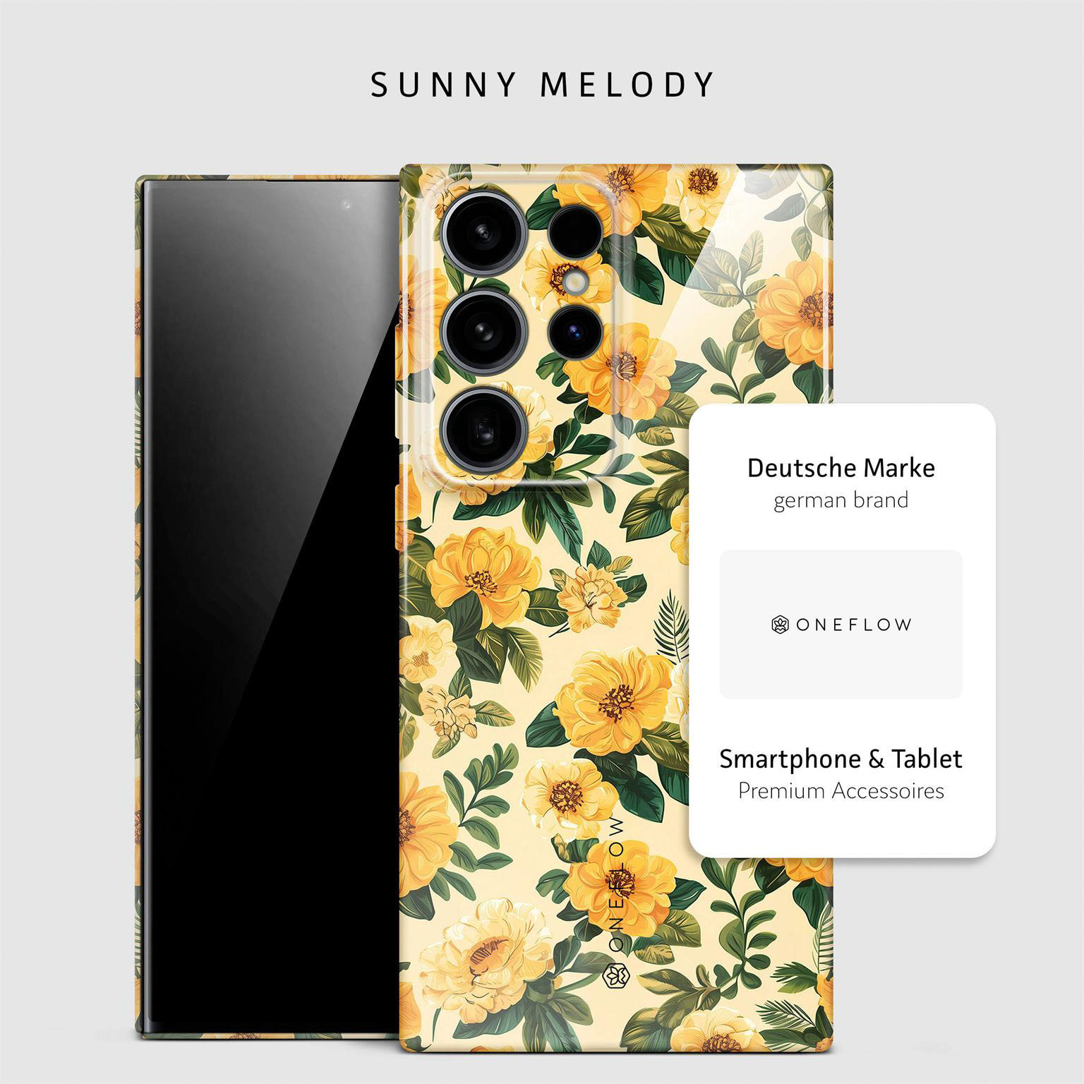 ONEFLOW Flower Cover Samsung Galaxy S24 Ultra Hülle mit Blumen Design – Produktbild 4