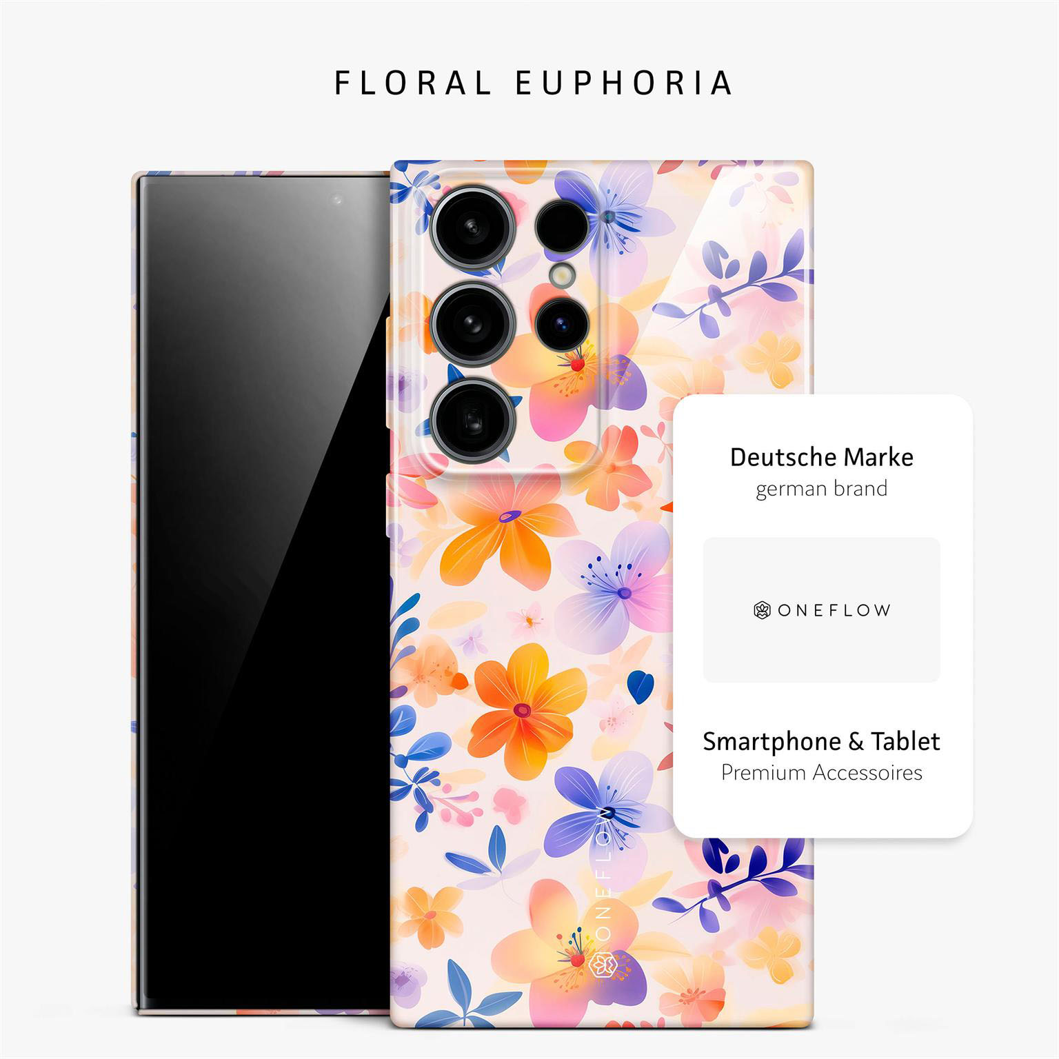 ONEFLOW Flower Cover Samsung Galaxy S24 Ultra Hülle mit Blumen Design – Produktbild 4