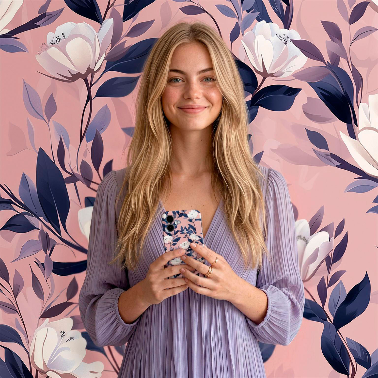 ONEFLOW Flower Cover Samsung Galaxy S24 Ultra Hülle mit Blumen Design – Produktbild 3