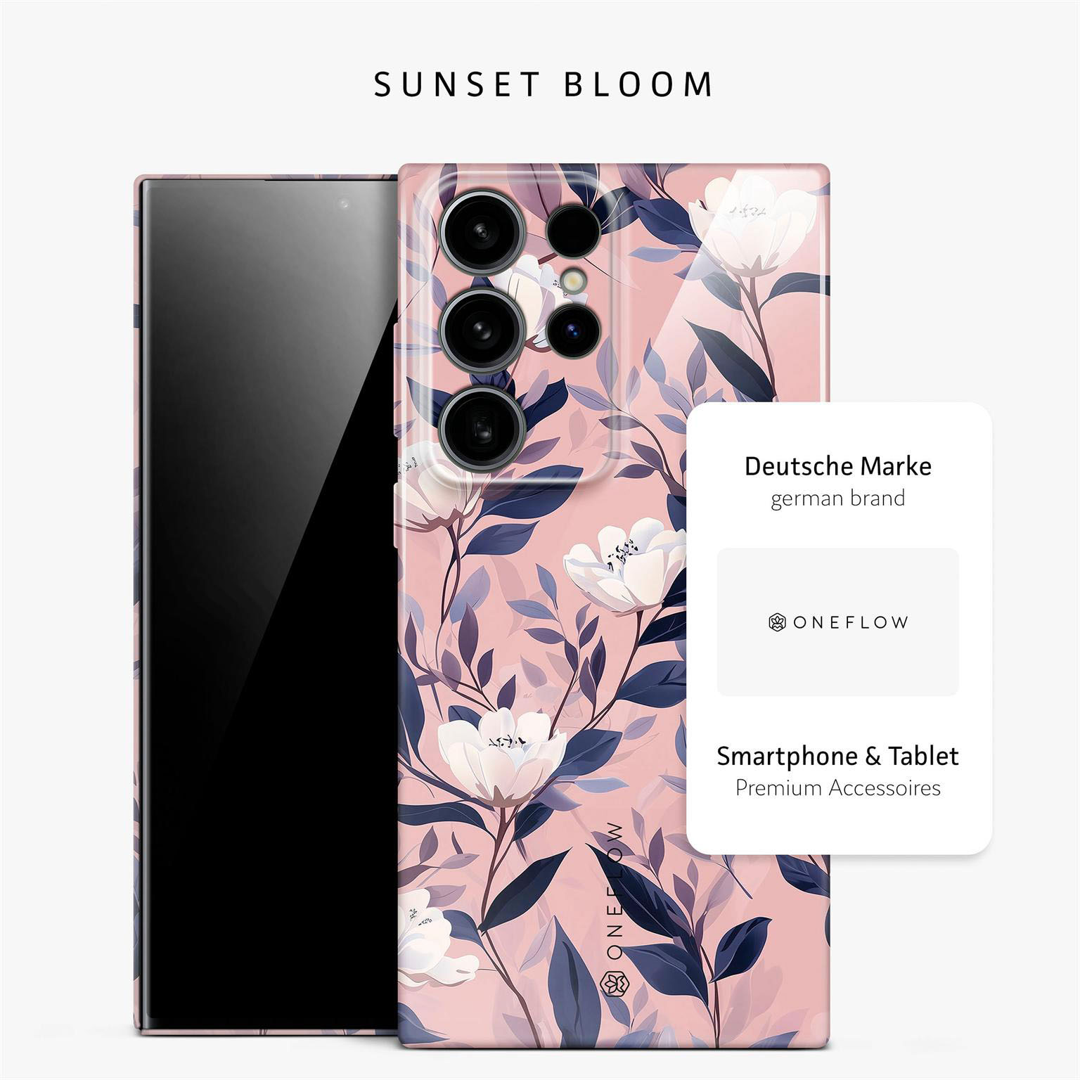 ONEFLOW Flower Cover Samsung Galaxy S24 Ultra Hülle mit Blumen Design – Produktbild 4